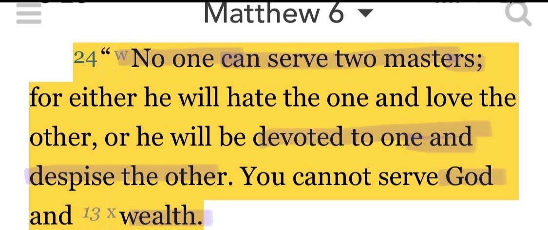 Matthew 6:24